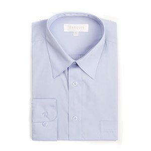 2X Marquis Signature Light Blue Long Sleeve Dress Shirt 2XL 18.5 36/37
